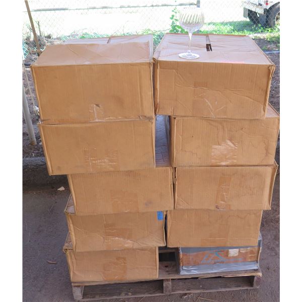 Qty Approx. 240 (10 Boxes of 24) Stemmed Wine Glasses 7 H