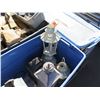 Image 2 : Pallet Multiple Lantern Fixtures, Boxes Vases w/ Fleur de Lis Motif, Candles, etc