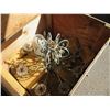 Image 2 : Metal Chandelier w/ Candle Shape Lights & Crystals