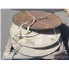 Image 1 : Pallet Approx. 5 Wooden Round Folding Tables Misc Size