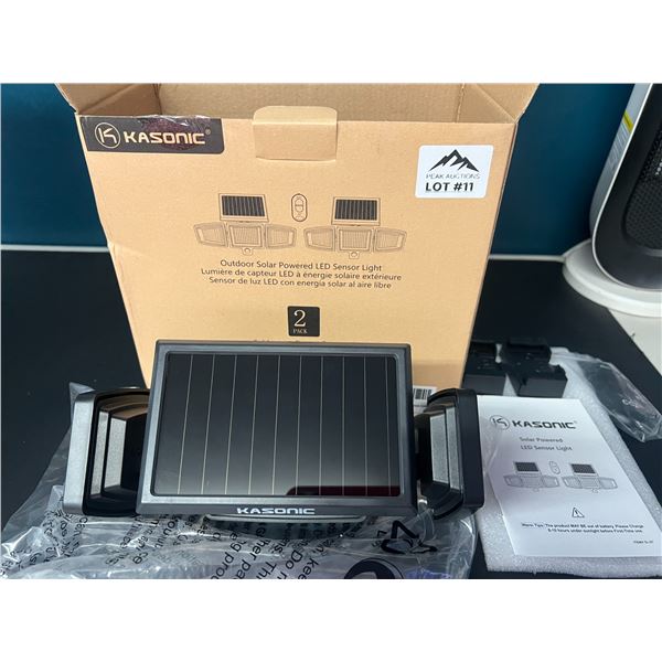 Lot of Kasonic Outdoor LED Solar Powered Sensor Lights (2 PACK)