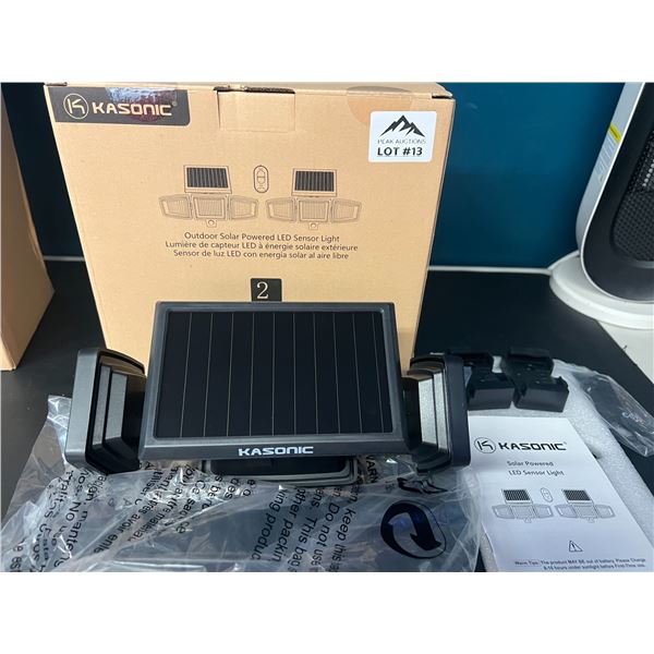 Lot of Kasonic Outdoor LED Solar Powered Sensor Lights (2 PACK)