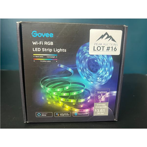Lot of 1 Govee WiFi RGB Smart LED Strip Lights (32.8FT)