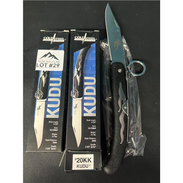 Lot of 2 Cold Steel Kudu Folding Knives
