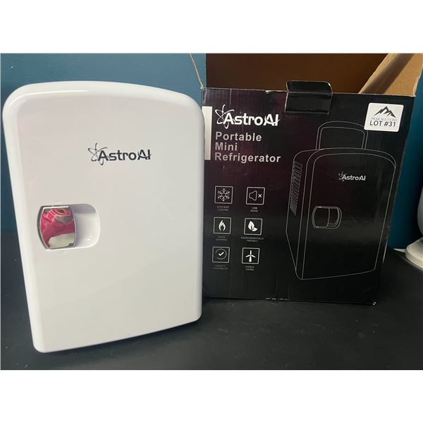 Lot of 1 AstroAI Portable Mini Fridge (White) - 4L/6 Can Capacity