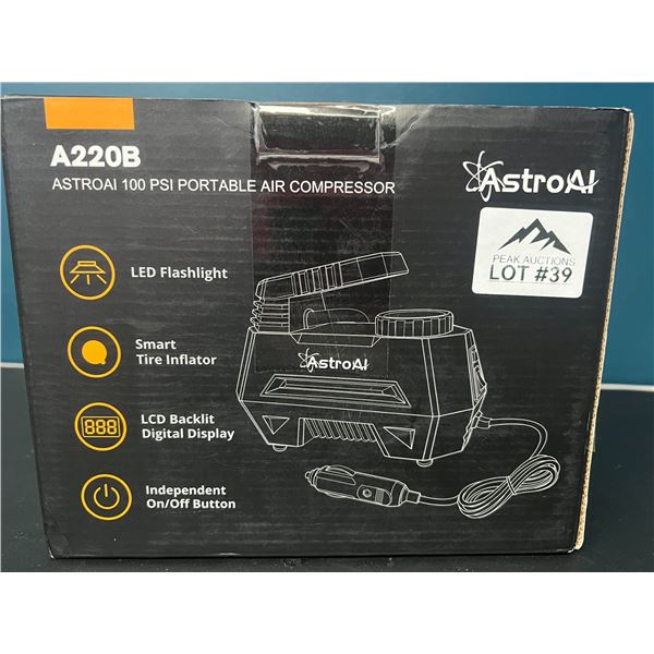 Lot of 1 AstroAI A220B 100PSI Portable Air Compressor