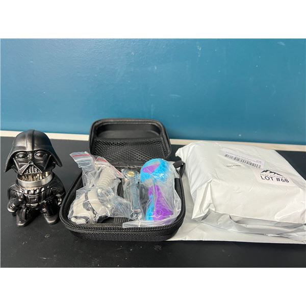 Lot of 2 Star Wars Darth Vader Herb Grinder + Pipe Sets w/ Case