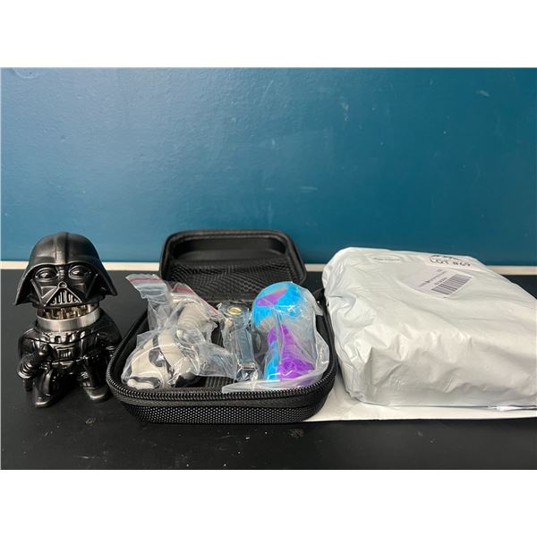 Lot of 2 Star Wars Darth Vader Herb Grinder + Pipe Sets w/ Case
