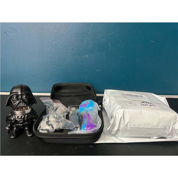 Lot of 2 Star Wars Darth Vader Herb Grinder + Pipe Sets w/ Case