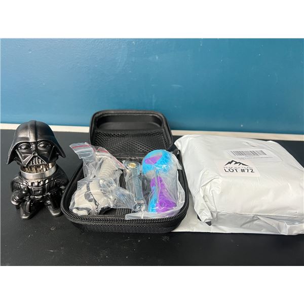 Lot of 2 Star Wars Darth Vader Herb Grinder + Pipe Sets w/ Case