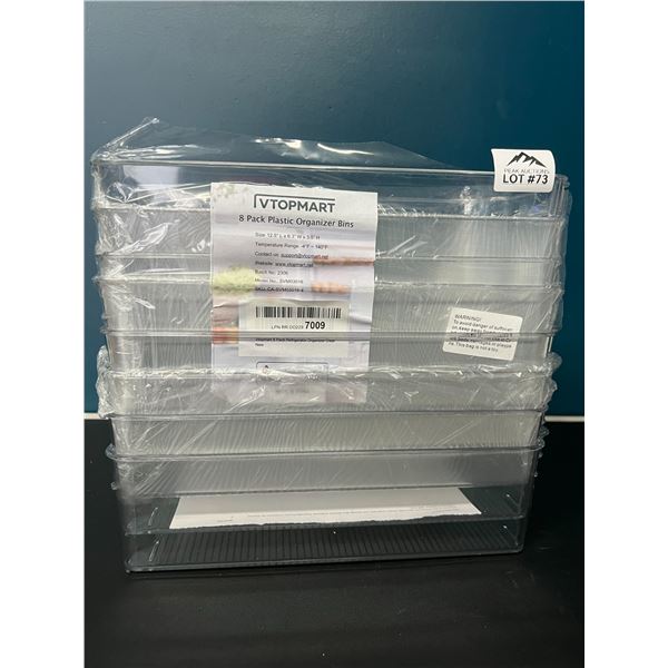 Lot of 1 8pack Plastic Refrigerator Organizer Bins