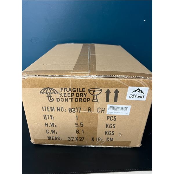 Lot of 1 Sputnik 6-Light Glass Chandelier