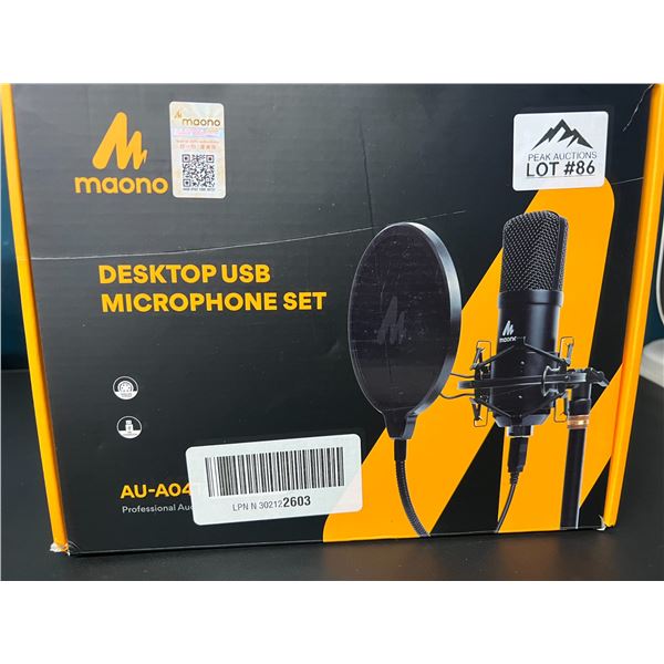 Lot of 1 Maono Desktop USB Microphone Set