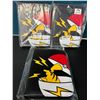 Image 1 : Lot of 3 Pokemon Leather 4-Pocket Premium Card Binders