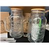 Image 2 : Lot of 2 Packs of Glass Mason Jar Drinking Cups with Bamboo Lids & Reusable Straw (4 mugs)