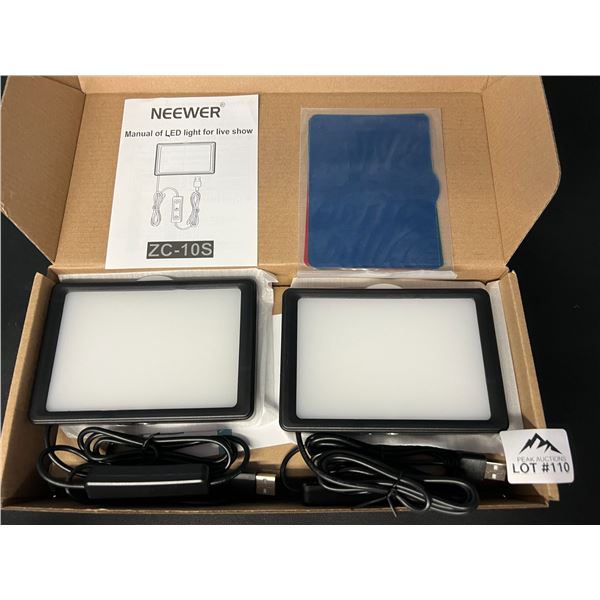 Lot of 1 Neewer 2pack Dimmable 5600K USB Colorful Video Lighting Kit w/ Tripod