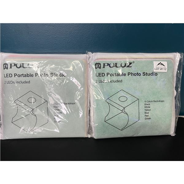 Lot of 2 LED Portable Photo Studio Light Boxes
