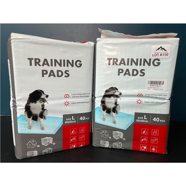 Lot of 2 Packs of Training Pads/Pet Pee Pads (40 PCS per pack) - Size Large