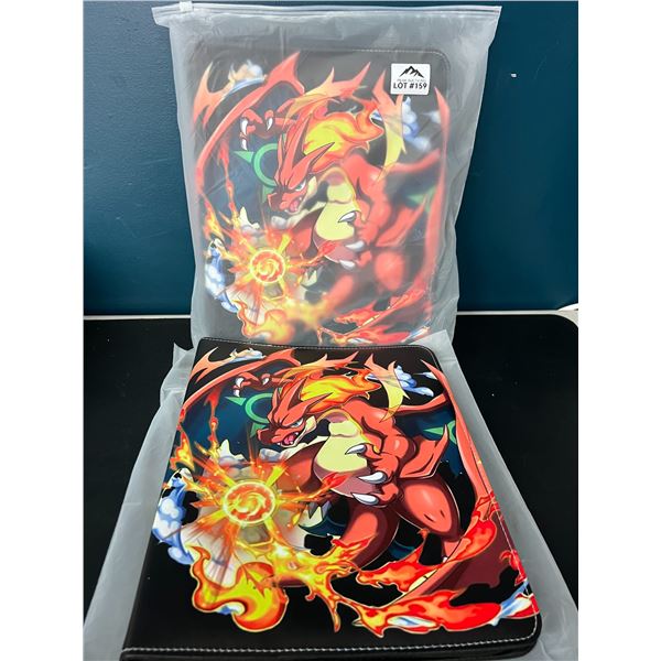 Lot of 2 Pokemon Leather 9-Pocket Premium Card Binders - Large