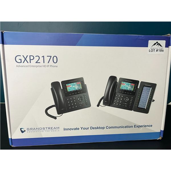 Lot of 1 GrandStream GXP2170 IP Business Phone w/ 12 Lines & LCD Display & HD Audio