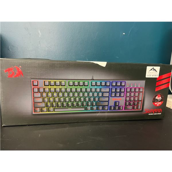 Lot of 1 RedDragon Surara RGB Light-Up Mechanical Gaming Keyboard