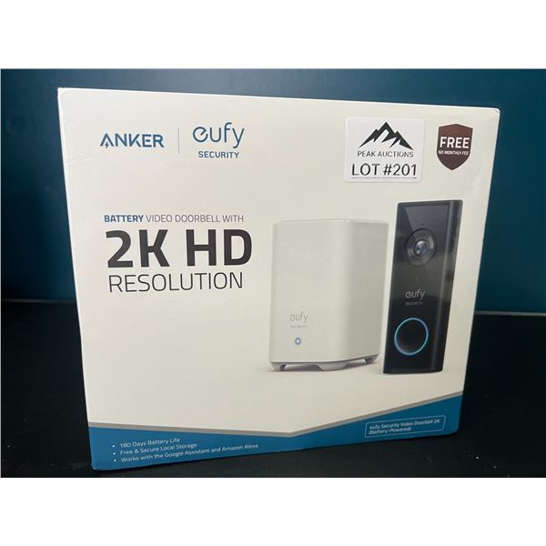 Lot of 1 ANKER Eufy Battery Video Doorbell with 2K HD Resolution