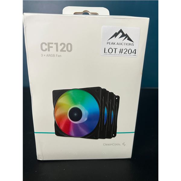 Lot of 1 DeepCool CF120 3x ARGB Fans for PC's