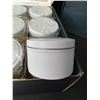 Image 2 : Lot of 2 Boxes of Round Metal Storage Tins - 24PCS per box - White - 8oz/3inch size