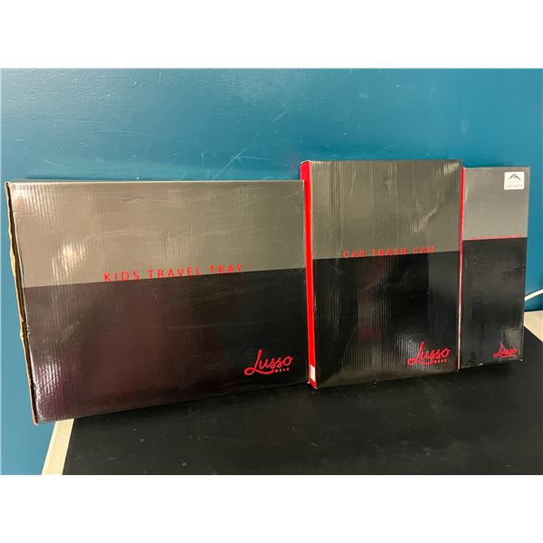 Lot of 1 Kids Travel Tray, Car Trash Can, and Car Pocket Organizer