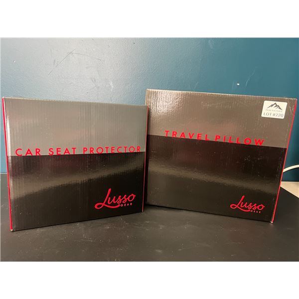 Lot of 1 Car Seat Protector and 1 Travel Pillow for Car