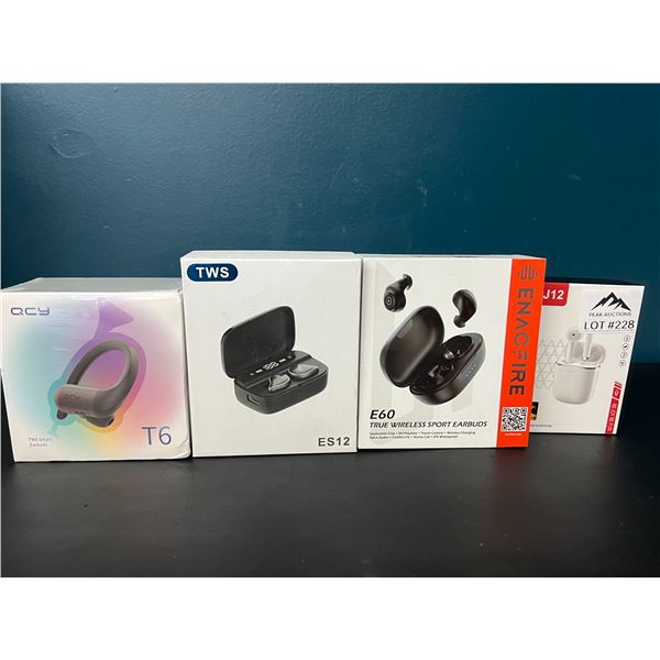 Lot of 4 Assorted Wireless Bluetooth Earbuds/Earphones