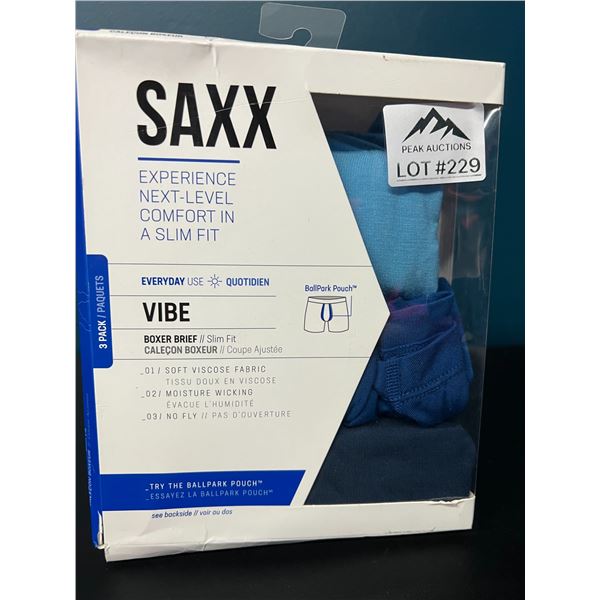 Lot of SAXX Vibe Boxer Briefs - 3 pack - Size Small