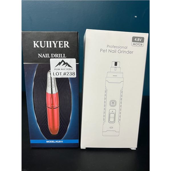Lot of 2 Electric Pet Nail Grinders