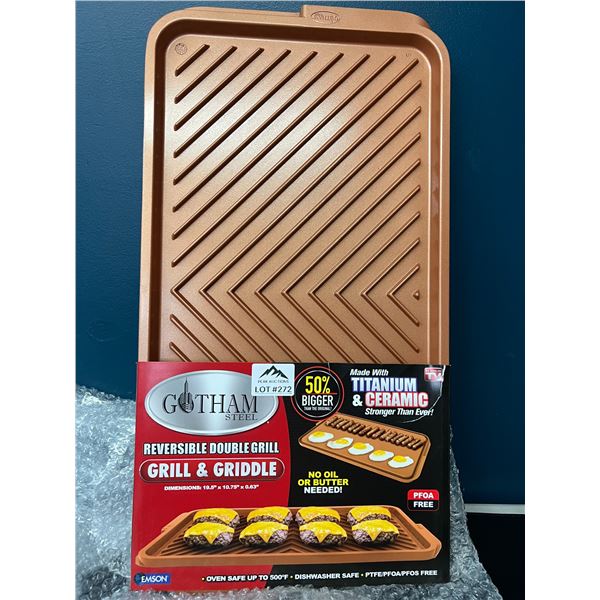 Lot of 1 Gotham Steel Reversible Double Grill/Griddle
