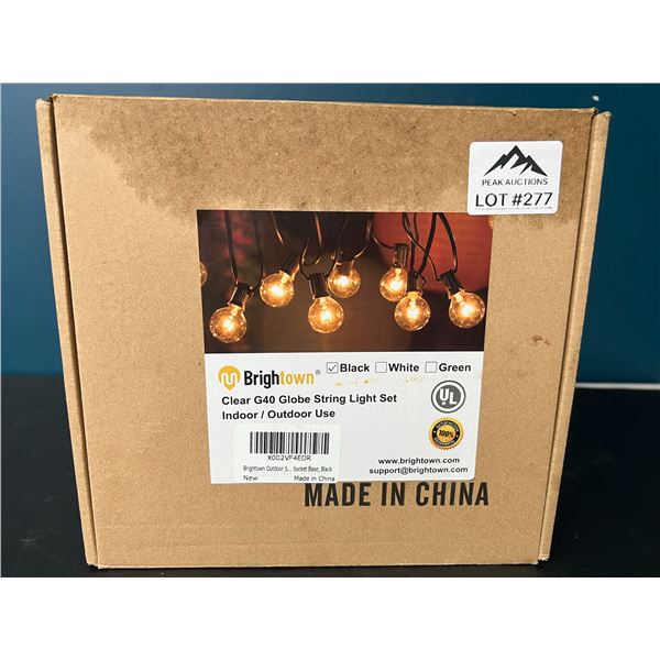 Lot of 1 Brightown LED Globe Outdoor String Light Set - 25FT