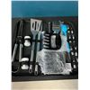 Image 1 : Lot of 1 25PC BBQ Accessories Set w/ Case