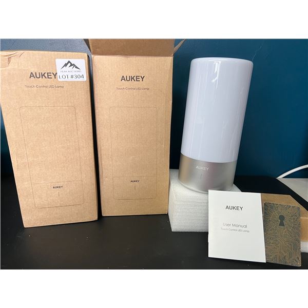 Lot of 2 Aukey Touch Control LED Lamps w/ Multi-Color Options