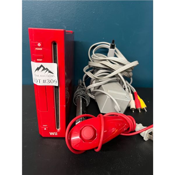 Lot of 1 Nintendo Wii Console - Red Edition (*Used)