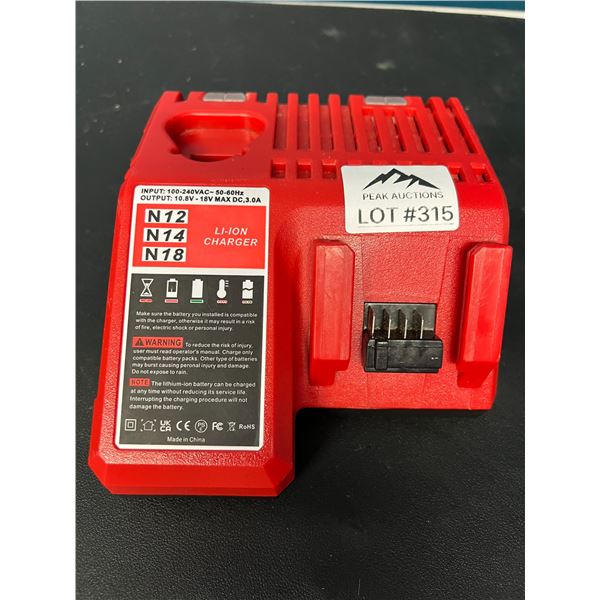 Lot of 1 Battery Charger for Milwaukee Batteries (*Used)