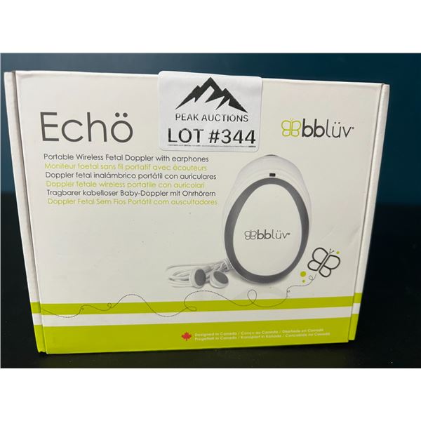 Lot of 1 Echo Portable Wireless Fetal Doppler w/ Earphones - Listen to Baby's Heartbeat at Home!