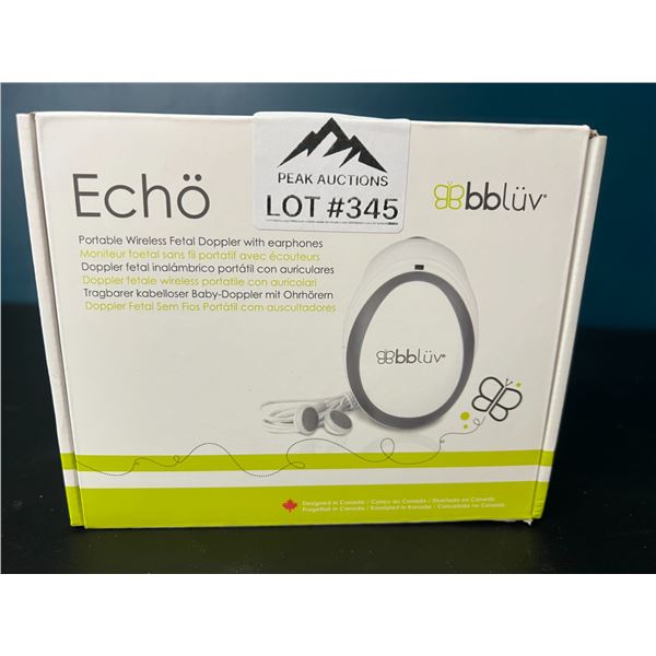 Lot of 1 Echo Portable Wireless Fetal Doppler w/ Earphones - Listen to Baby's Heartbeat at Home!