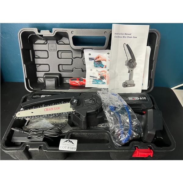 Lot of 1 Mini Chain Saw w/ 2 Rechargeable Batteries