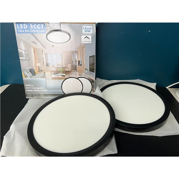 Lot of 1 2Pack LED Ultra-Thin Dimmable Ceiling Lights - 13inch
