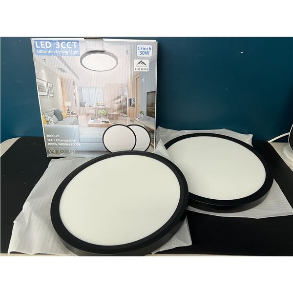 Lot of 1 2Pack LED Ultra-Thin Dimmable Ceiling Lights - 13inch