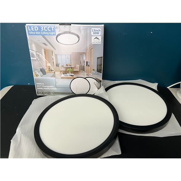 Lot of 1 2Pack LED Ultra-Thin Dimmable Ceiling Lights - 13inch
