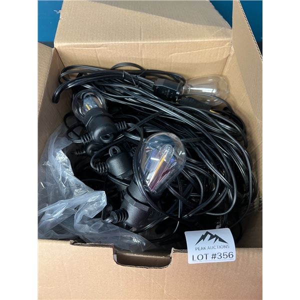 Lot of 1 LED Outdoor String Lights w/ Edison Bulbs - 101 FT Length!