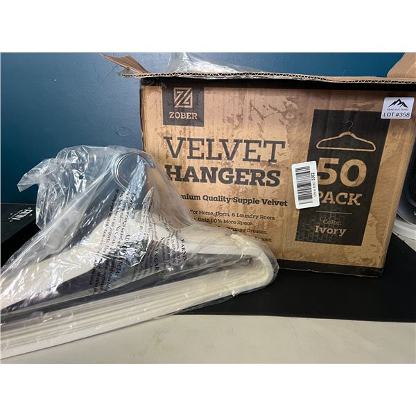 Lot of 1 50pack of Velvet Hangers - Ivory