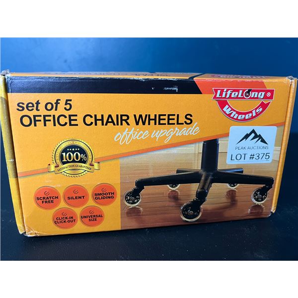 Lot of 1 5Pack Roller Blade Style Wheels for Office Chairs