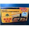 Image 1 : Lot of 1 5Pack Roller Blade Style Wheels for Office Chairs