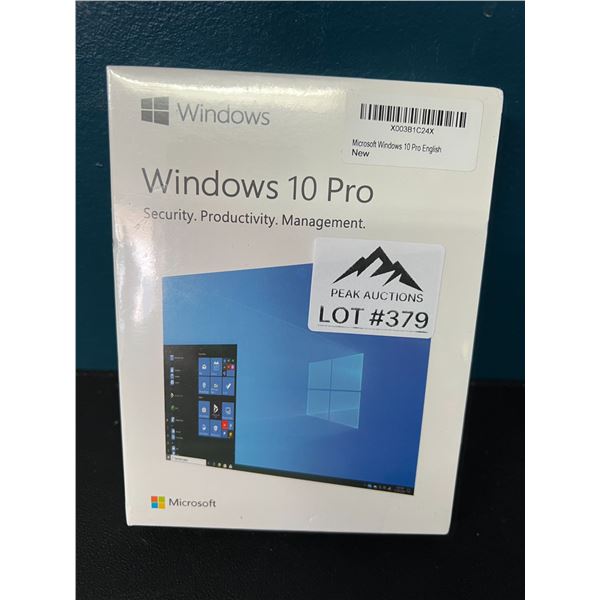 Lot of 1 Windows 10 Pro Install/Download Software